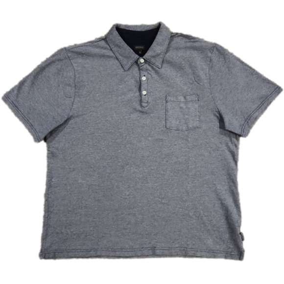 BUFFALO David Bitton Navy Blue & White Polo Shirt - Picture 1 of 7